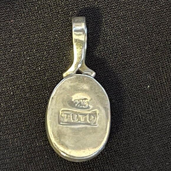 Genuine Larimar & Sterling Silver Pendant on Italian Sterling Silver Chain - Picture 5 of 16